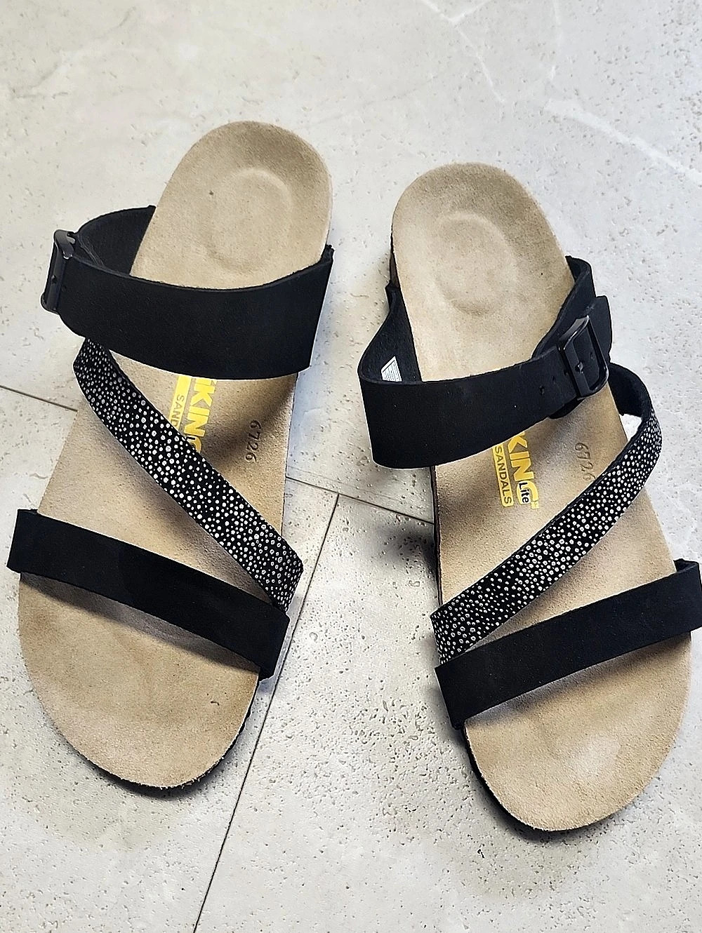Viking Black Strappy Sandals EU 40